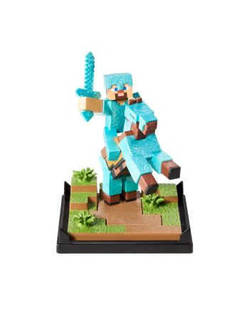 Détail de la figurine Steve armure en diamant Minecraft