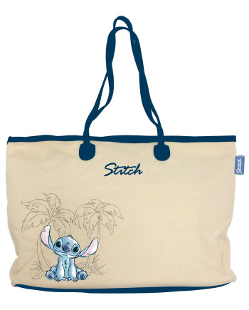 STITCH - Ohana & Blue - Big Canvas Bag - 37x27x16cm