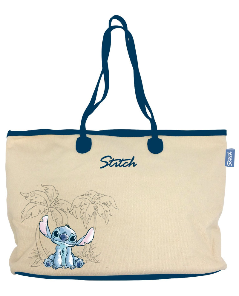 STITCH - Ohana & Blue - Big Canvas Bag - 37x27x16cm