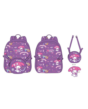 MY MELODY - Must - Backpack + detachable shoulder bag