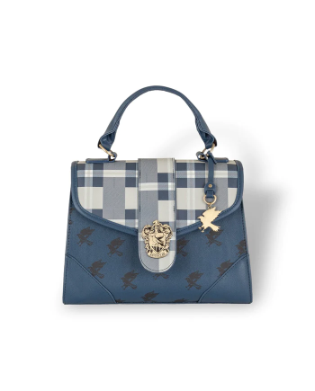 HARRY POTTER - Ravenclaw - Luxury Plaid Top Handbag + Charms 29x22cm