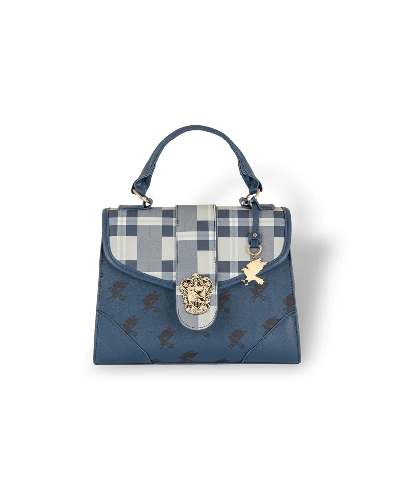 HARRY POTTER - Ravenclaw - Luxury Plaid Top Handbag + Charms 29x22cm