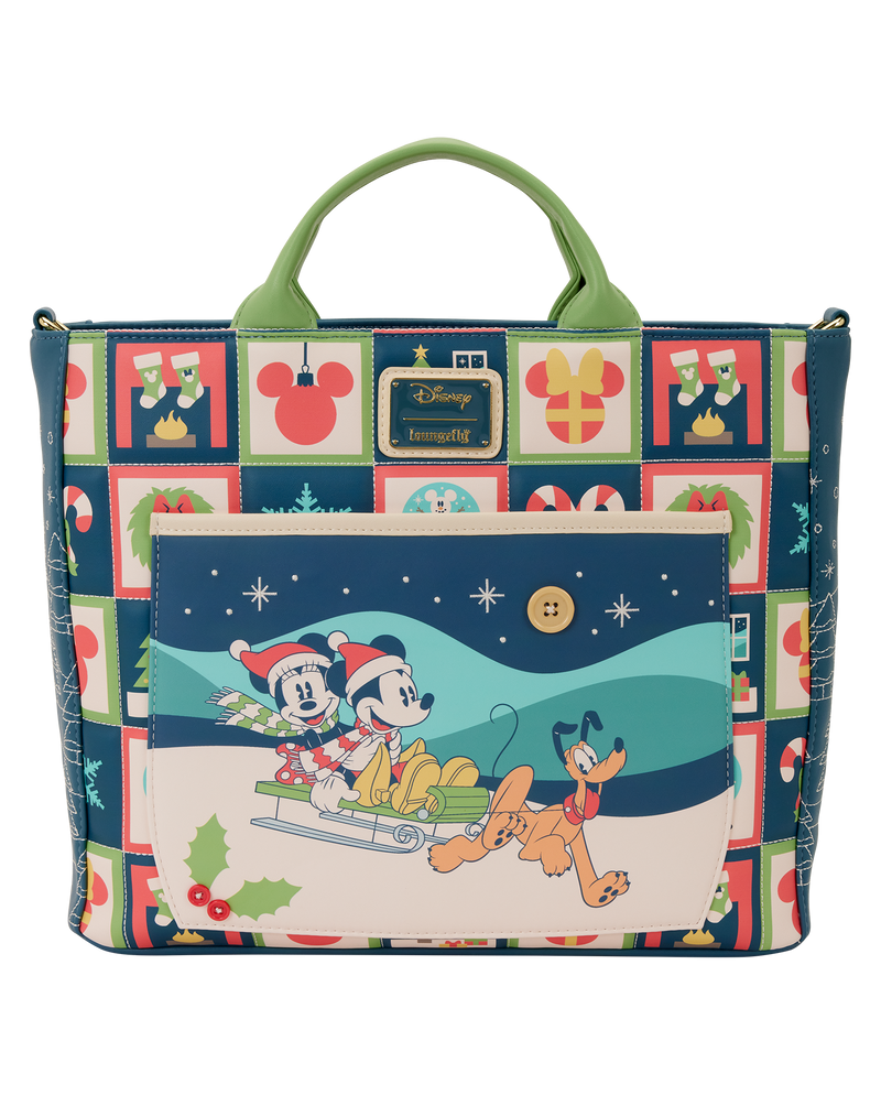 DISNEY - Mickey & Minnie "Holiday" - Tote Bag LoungeFly