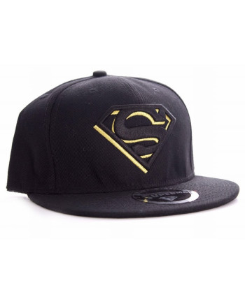 SUPERMAN - Cap DC Comics Golden Logo - Black