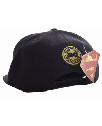 SUPERMAN - Cap DC Comics Golden Logo - Black