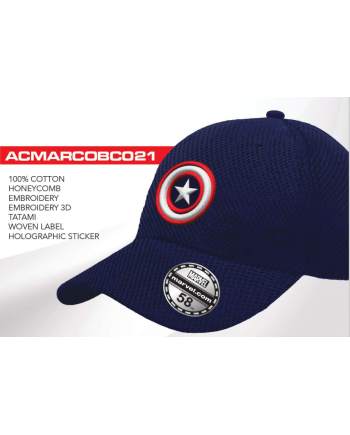 CAPTAIN AMERICA - Logo - Baseball Cap "Honey Comb"
