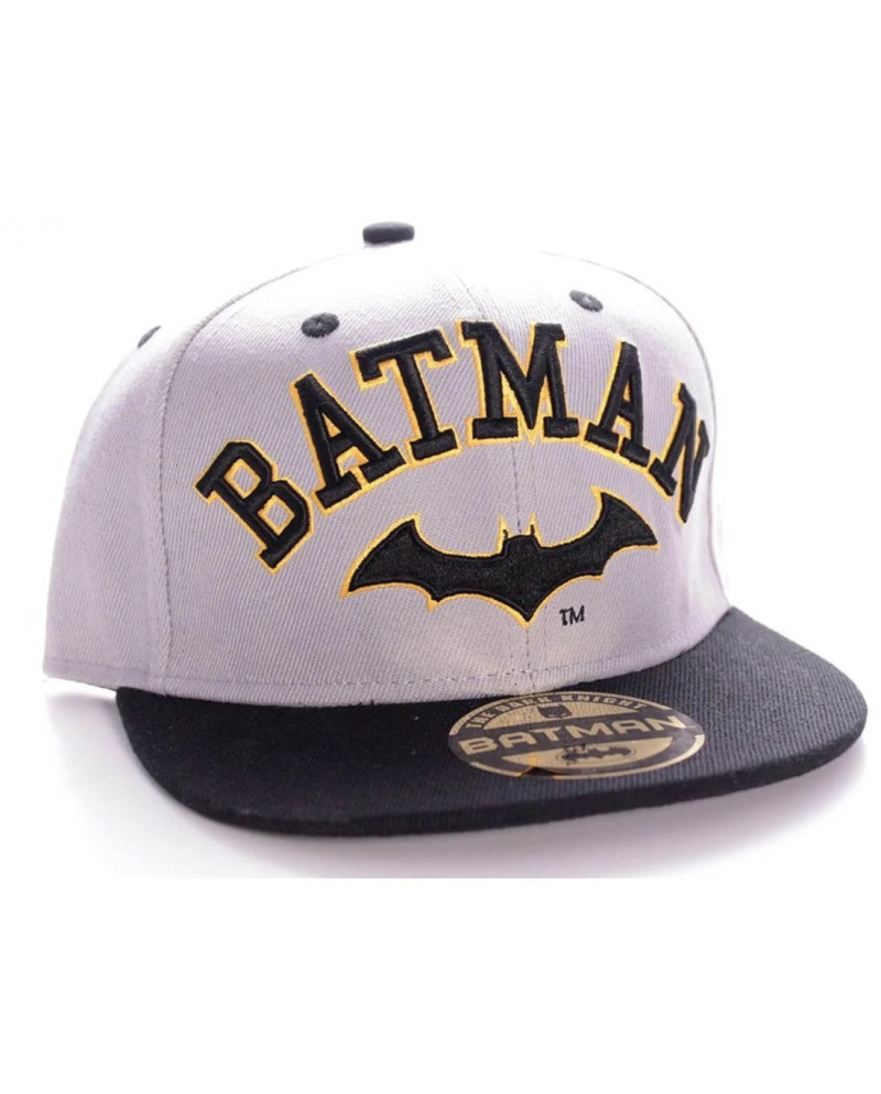 DC COMICS  - Batman Logo/Text - Grey/Black Cap