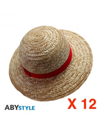 ONE PIECE - Luffy Straw hat - Adult Size - Box 12 Pc