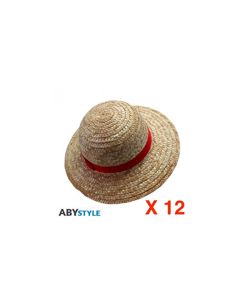 ONE PIECE - Luffy Straw hat - Adult Size - Box 12 Pc