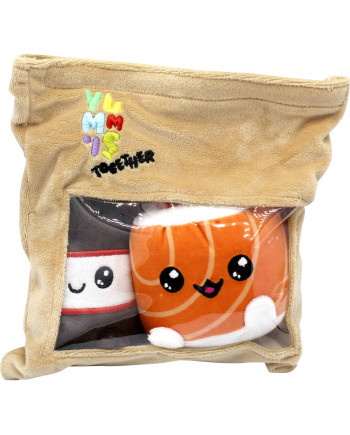 YUMMIES - Uramaki & Soya - 2 plush 15cm in plush take away bag 21x21cm