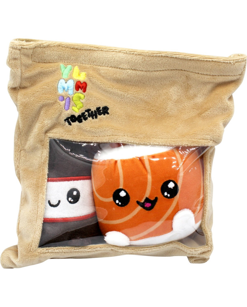 YUMMIES - Uramaki & Soya - 2 plush 15cm in plush take away bag 21x21cm