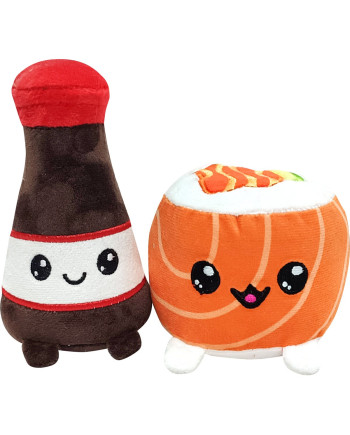 YUMMIES - Uramaki & Soya - 2 plush 15cm in plush take away bag 21x21cm