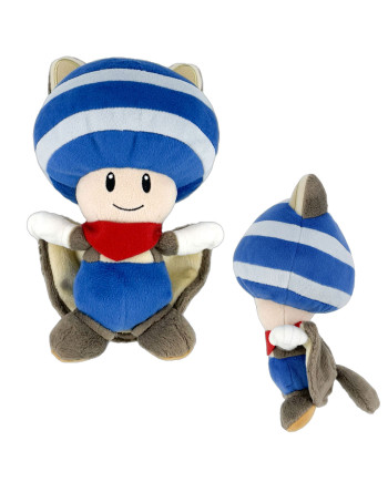 SUPER MARIO - Flying Squirrel Blue Toad - Plush 21cm