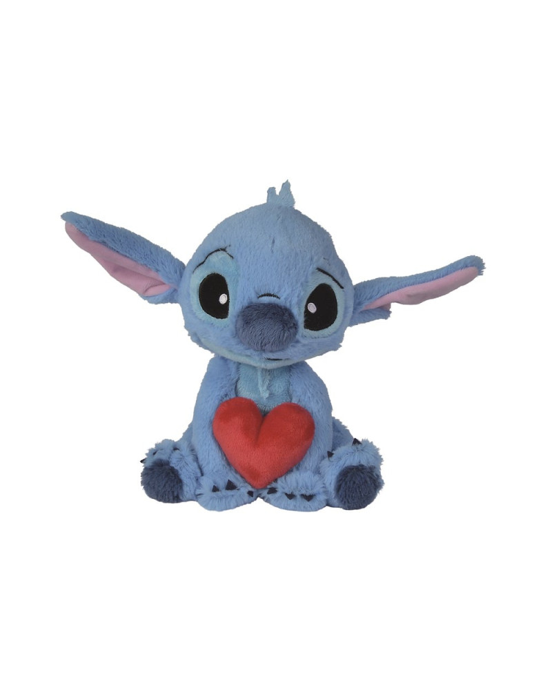 STITCH Holding Hart - Plush 25cm