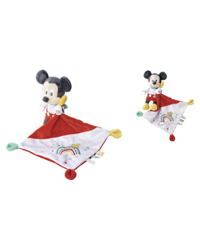 MICKEY - Rainbow - Plush 13 cm + Comforter
