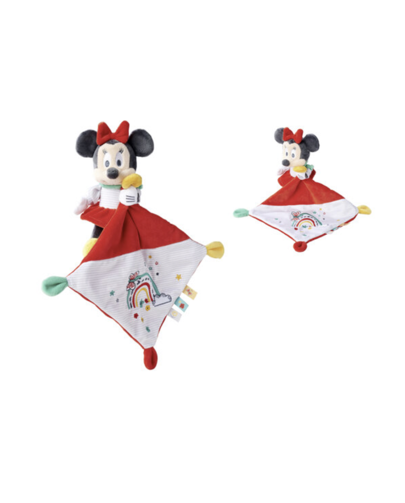 MINNIE - Rainbow - Plush 13 cm + Comforter