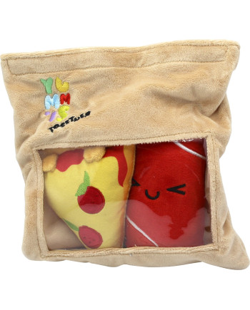 YUMMIES - Pizza & Cola - 2 plush 15cm in plush bag 21x21cm