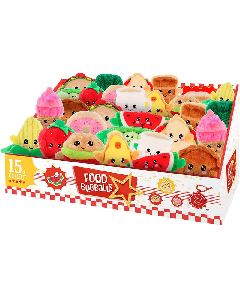 KAWAII - Food - Display of 30 Plushs - 15 Models - 8cm