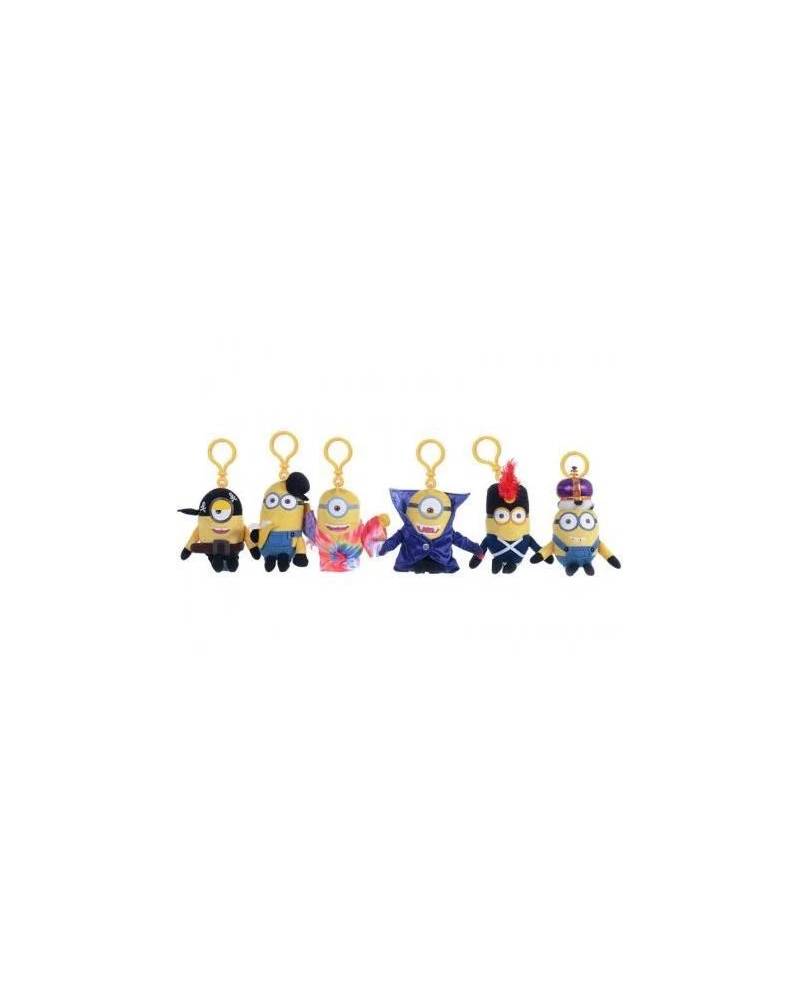 MINIONS - Keychain Plushies 14 cm - New Movie Costume - Pack  6