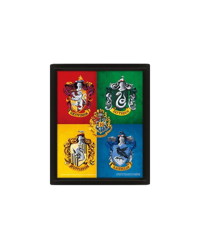 HARRY POTTER - Colourfull Crests - 3D Lenticular Poster 26x4cm
