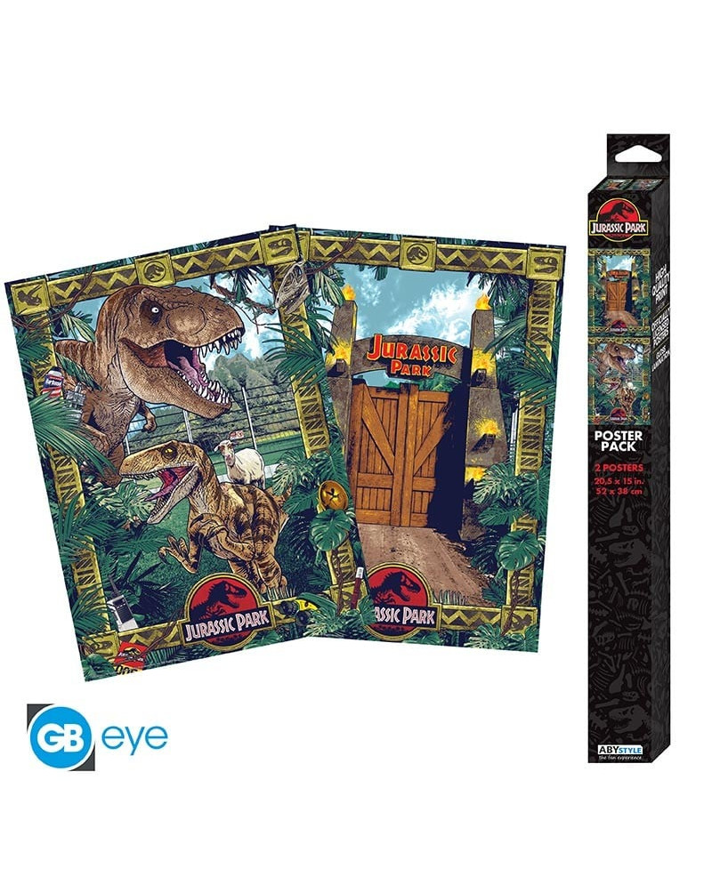 JURASSIC PARK - Gates and Biodiversity - Set 2 chibi posters '52x38'