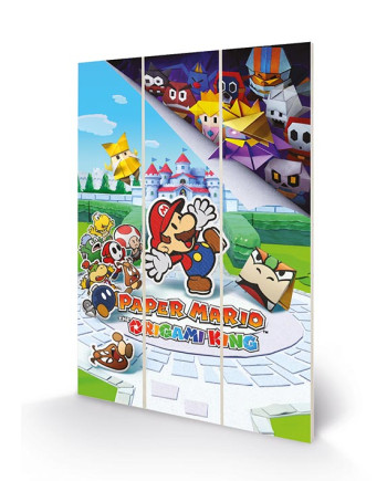 PAPER MARIO - The Origami King - Wood Print 20x29.5