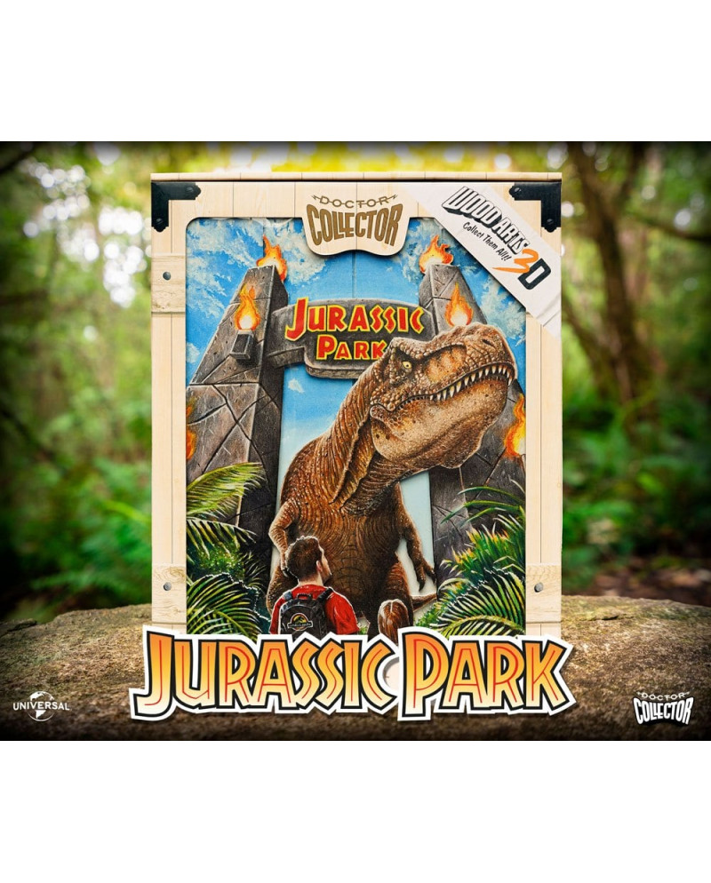 JURASSIC PARK - Gates - 3D WoodArts Poster '30x40cm'