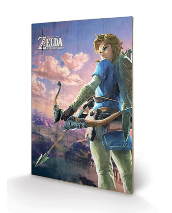 ZELDA BREATH OF THE WILD - Printing on Wood 40X59 - Hyrule Scene