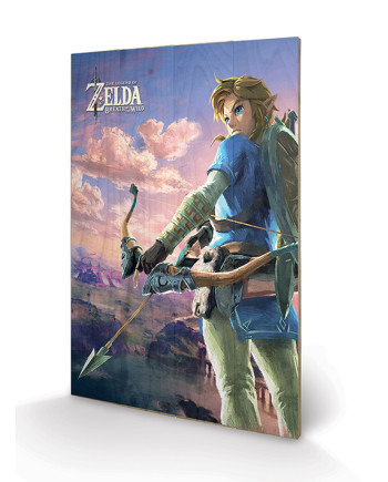 ZELDA BREATH OF THE WILD - Printing on Wood 40X59 - Hyrule Scene