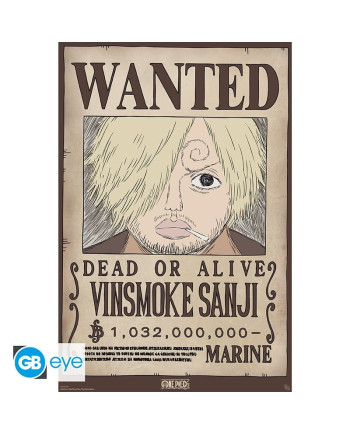ONE PIECE - Wanted Sanji Wano - Poster 91x61cm