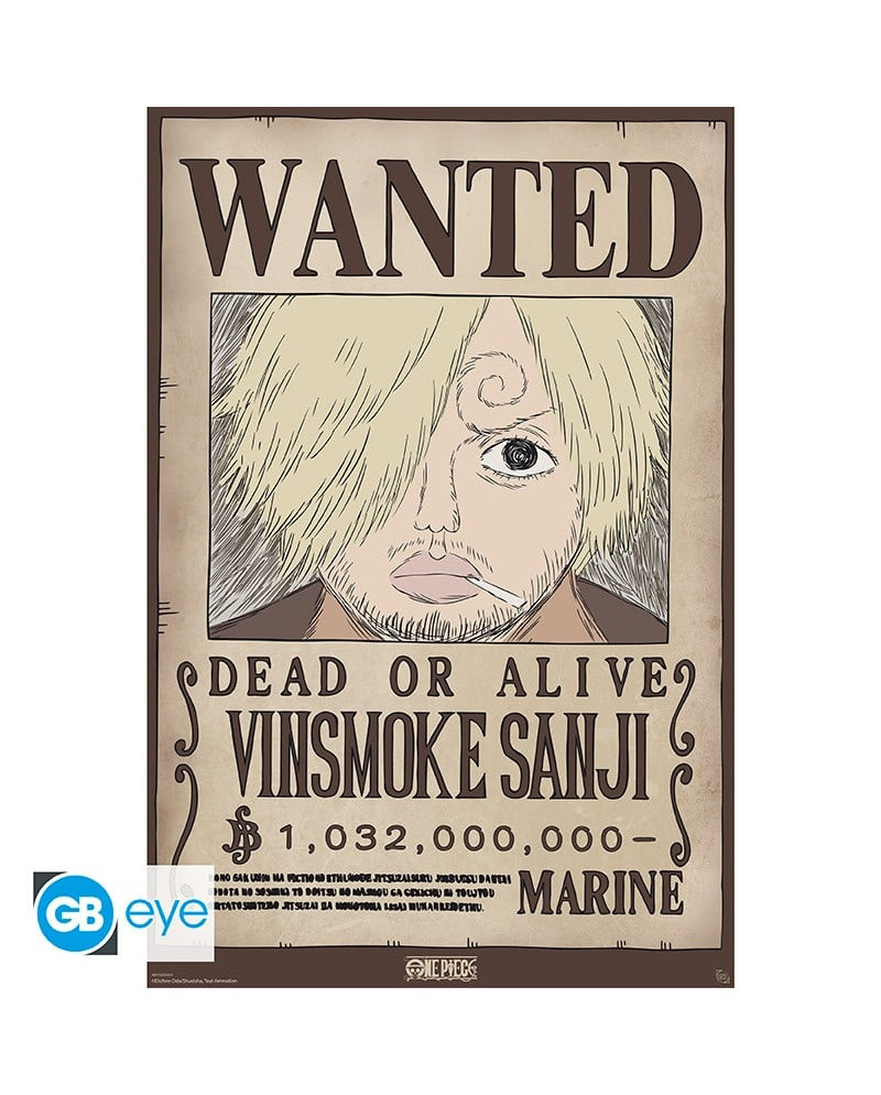 ONE PIECE - Wanted Sanji Wano - Poster 91x61cm