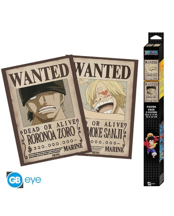 ONE PIECE - Wanted Zoro & Sanji - Set 2 posters '52x38'