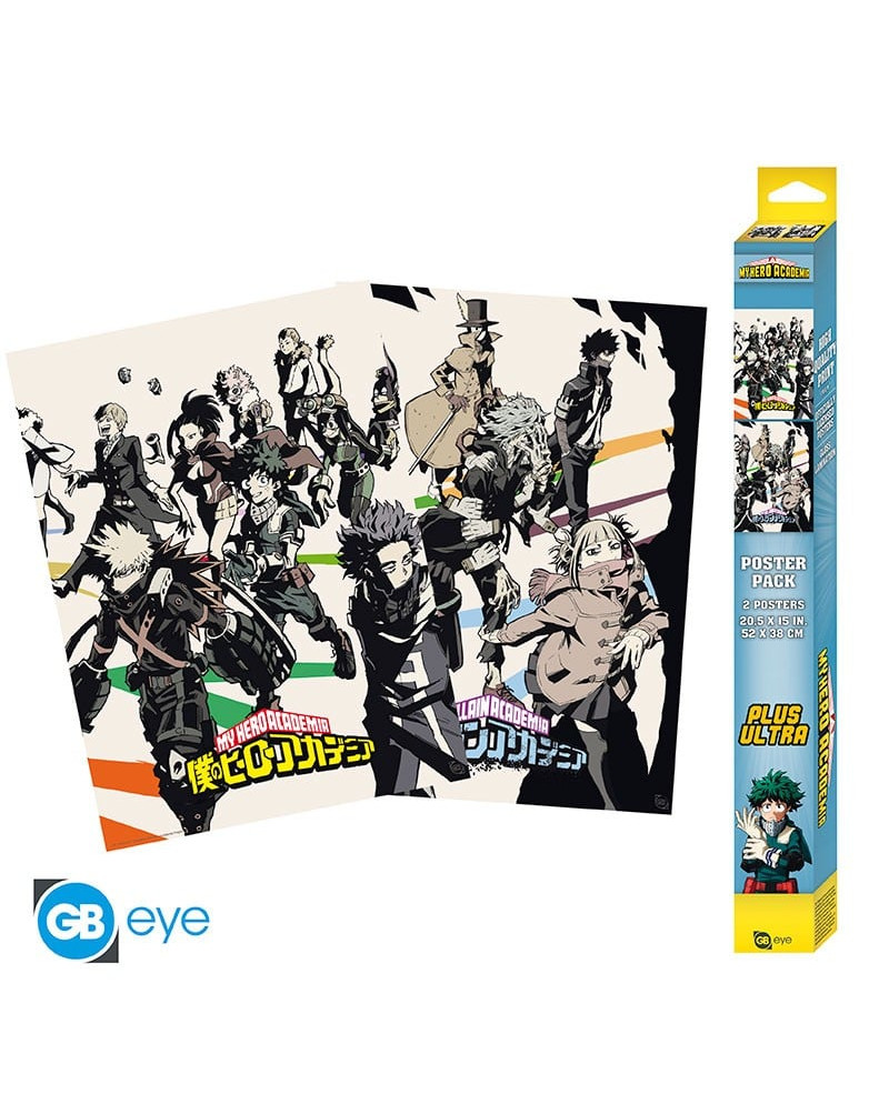 MY HERO ACADEMIA - Héros / Villains - Set 2 posters '52x38'