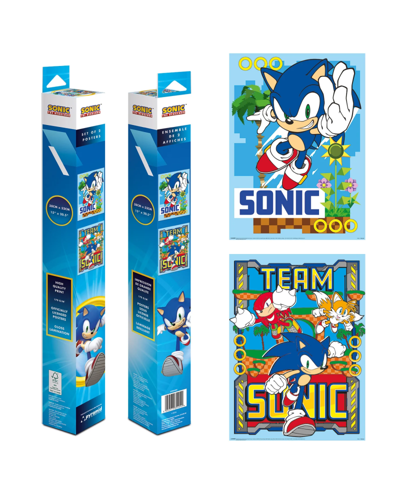 SONIC - Green Hill - 2 Posters 52 x 38cm Set