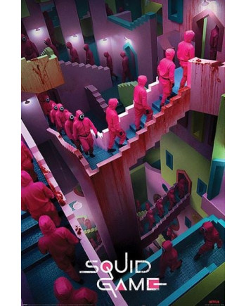 SQUID GAME - Crazy Stairs - Poster 61x91cm