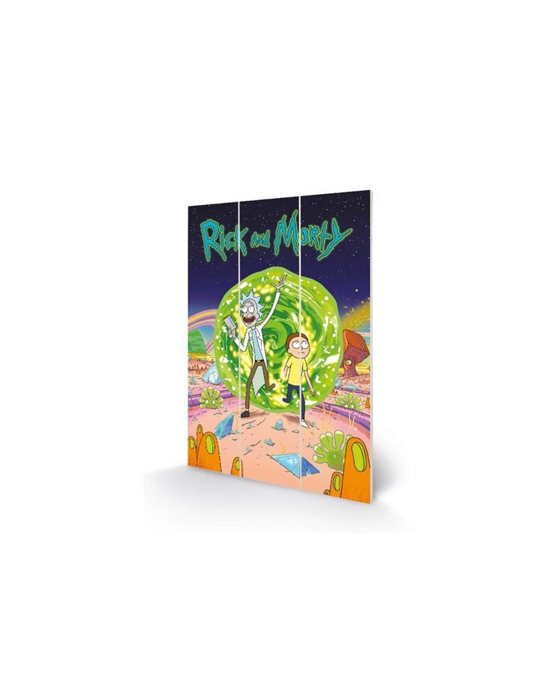 RICK & MORTY - Portal - Wood Print 20x29.5cm