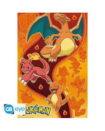 POKEMON - Fire type - Poster 91x61cm