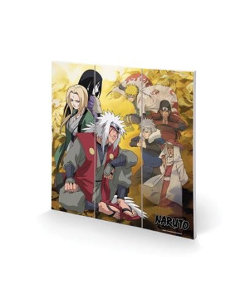 NARUTO - Fallen Leaves and Fallen Comrades - Wood Print 30X30cm
