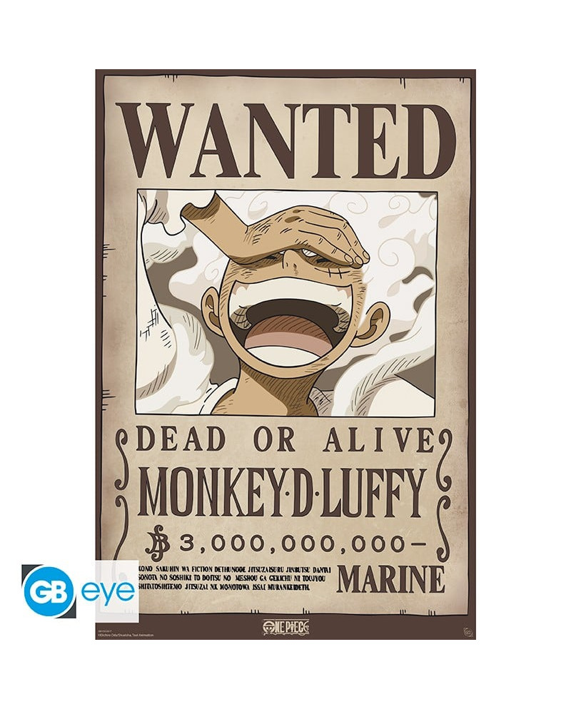 ONE PIECE - Wanted Luffy Wano - Poster 91x61cm