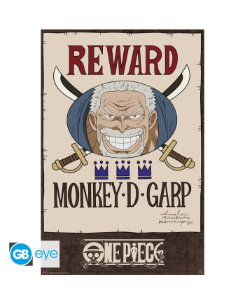 ONE PIECE - Wanted Garp Cross Guild - Poster 91x61cm