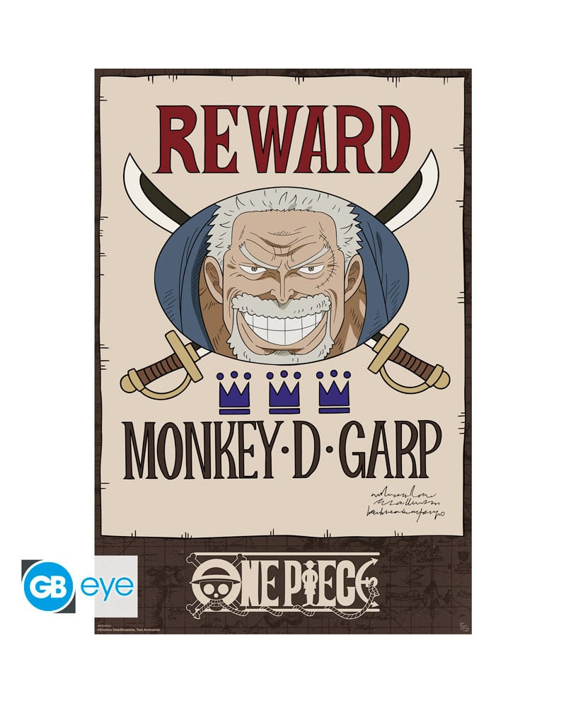 ONE PIECE - Wanted Garp Cross Guild - Poster 91x61cm