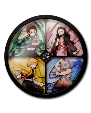 DEMON SLAYER - Tanjiro, Nezuko,.. - Wood Decor Frame 3D Poster 30x30cm
