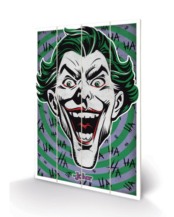 DC COMICS - Wood Print 40X59 - The Joker - HaHaHa