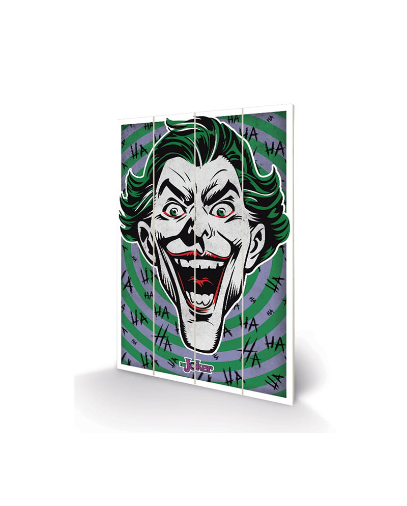 DC COMICS - Wood Print 40X59 - The Joker - HaHaHa
