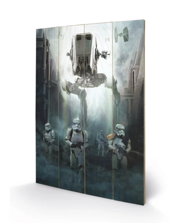STAR WARS ROGUE ONE - Wood Print 40X59 - Stormtrooper Patrol
