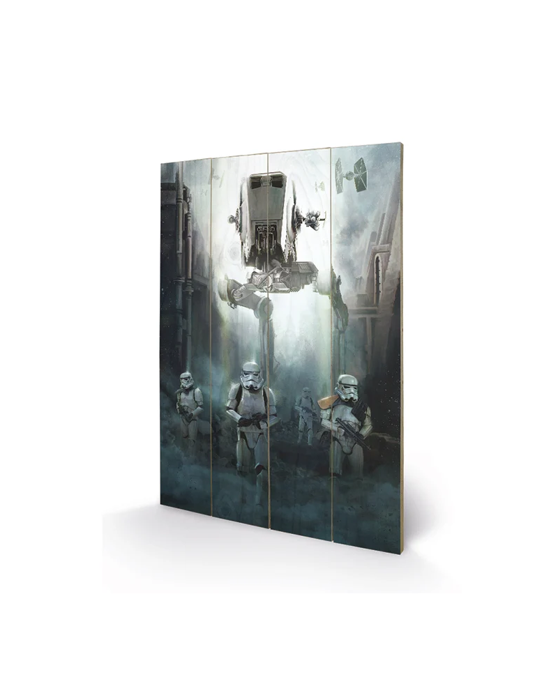 STAR WARS ROGUE ONE - Wood Print 40X59 - Stormtrooper Patrol