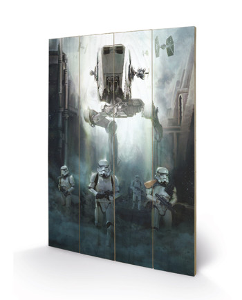 STAR WARS ROGUE ONE - Wood Print 40X59 - Stormtrooper Patrol