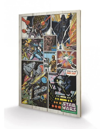 STAR WARS - Impression sur Bois 40X59 - Retro Comic