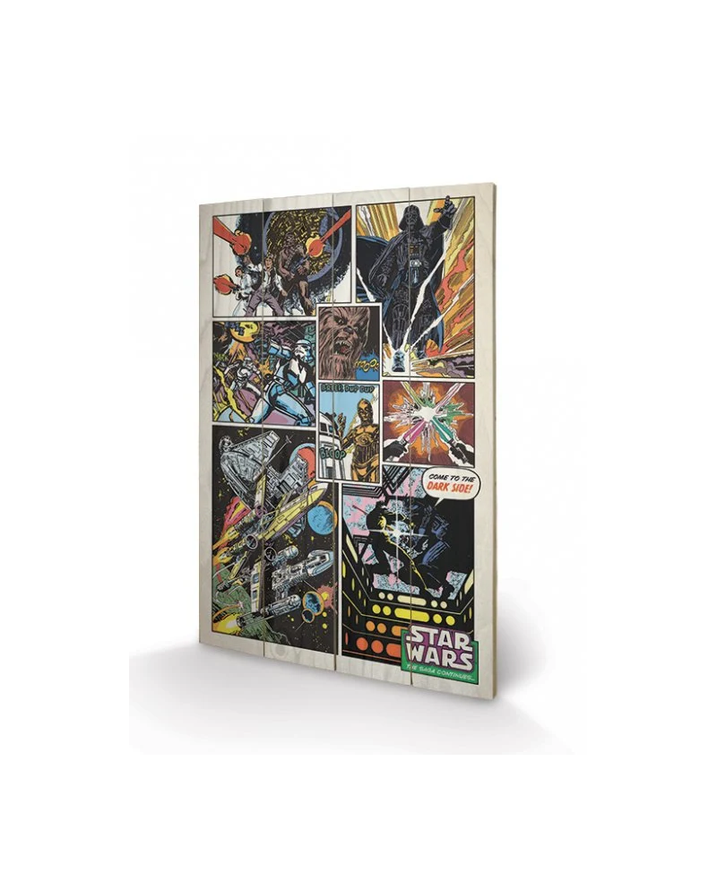 STAR WARS - Impression sur Bois 40X59 - Retro Comic