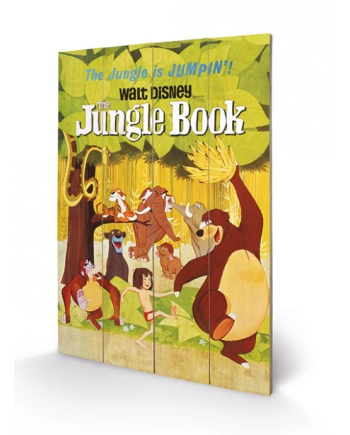 DISNEY - Printing on wood 40X59 - The Jungle Book Jumping